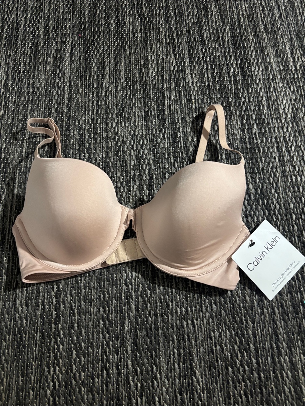 Calvin Klein Lightly Lined Demi Bra Conventional + Crossback NEW Nude